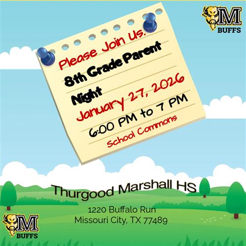  8th Grade Parent Night at Marshall High School